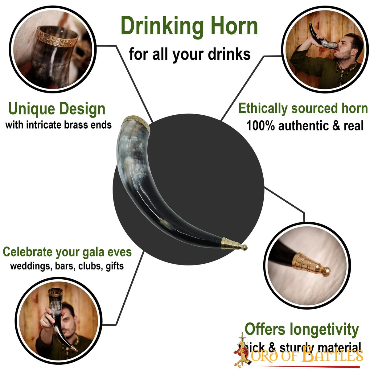 Viking drinking horn Heimdall, 300-500 ml