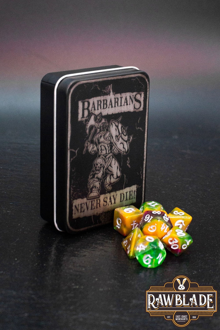 Set di dadi “Barbarians Never Say Die”