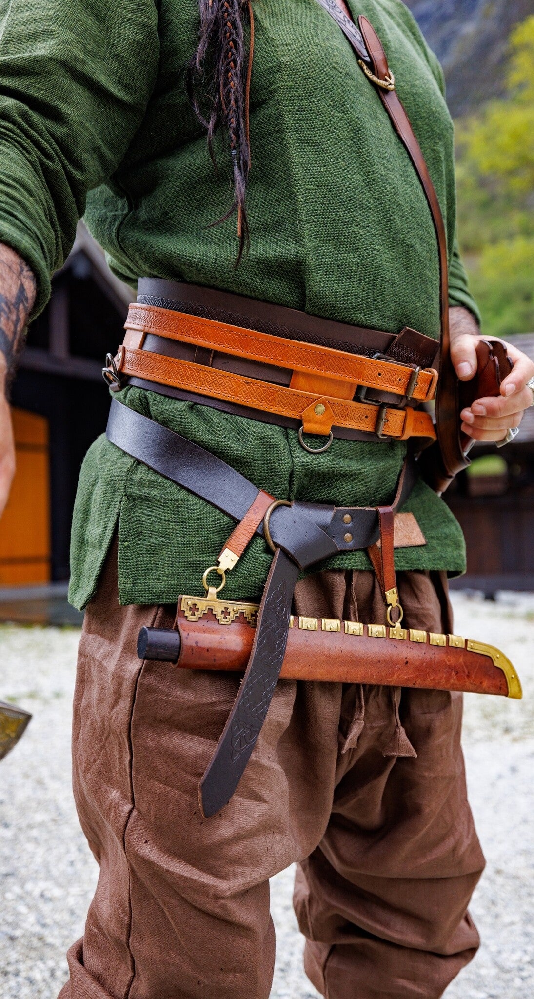 Túnica vikinga Hans, verde