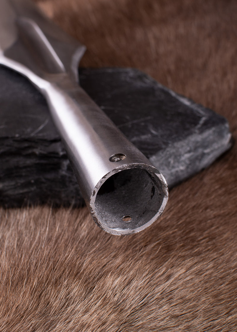 Middelalderlig spydspids med blodrille, ca. 43,5 cm, semi-skarp
