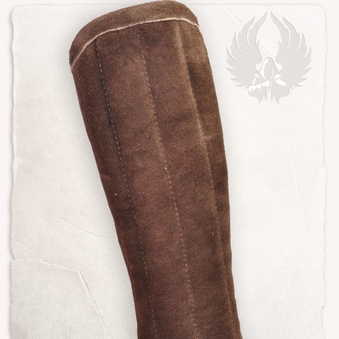 Gambeson apărători de gambă Leopold piele întoarsă maro