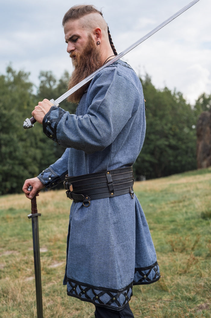 Tunika Viking Jarl Ragnvald, blå-grå