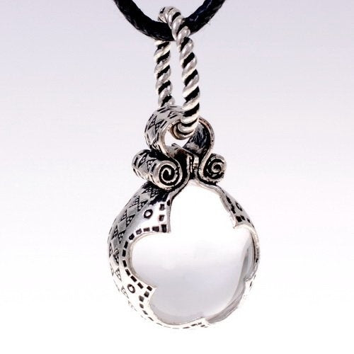 Cristal de roche viking de Gotland taille M, en bronze argenté