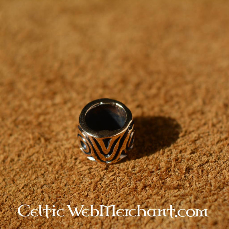 Mittelalterliche Haar und Bartperle, Bronze