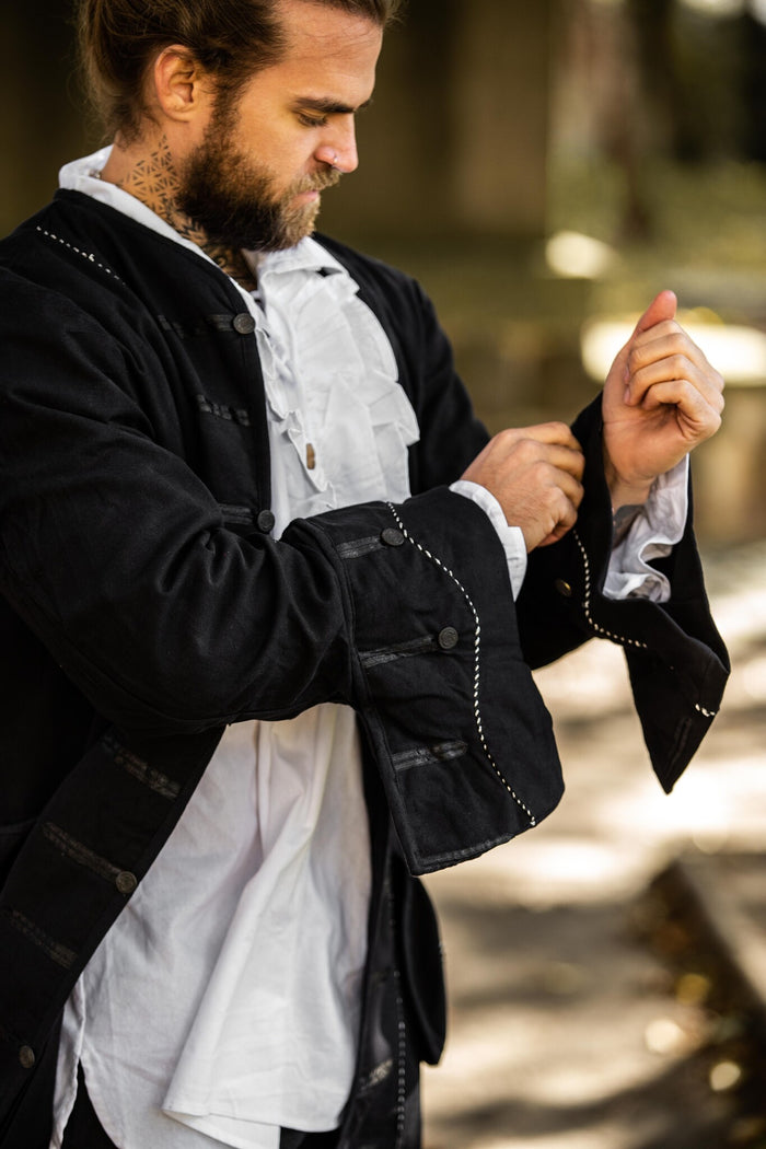 17de eeuwse Boekaniersjas, zwart