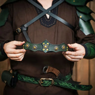 Coroa de couro Aldon, verde