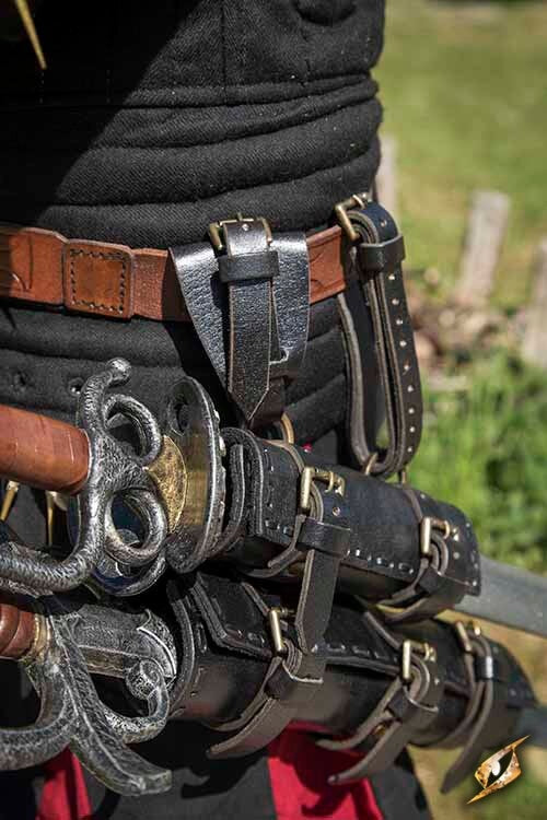 Soporte doble para armas LARP, negro