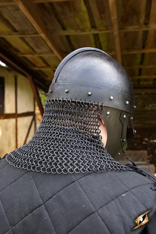 Viking LARP helm Egil, gebronsd, 1-1.2 mm
