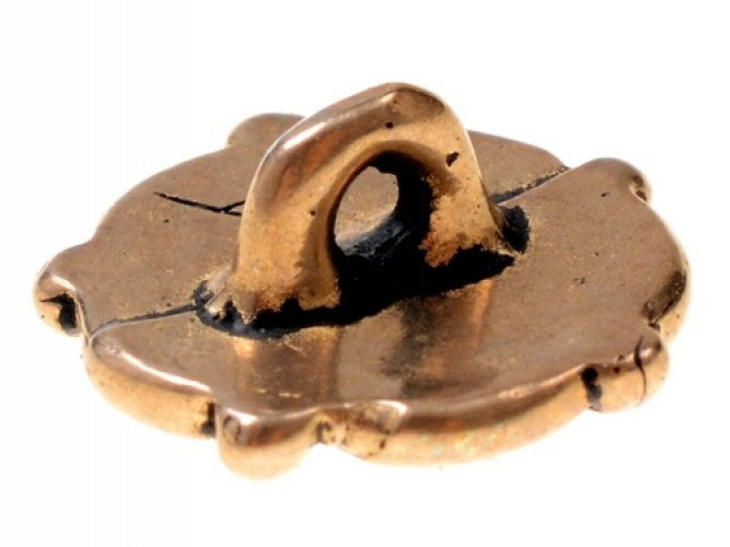 Late medieval buttons with rose, bronze, set of 5 pieces