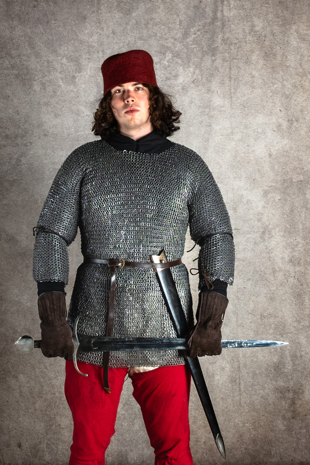 Haubergeon, mieszany, płaskie ogniwa, nity klinowe, 8 mm