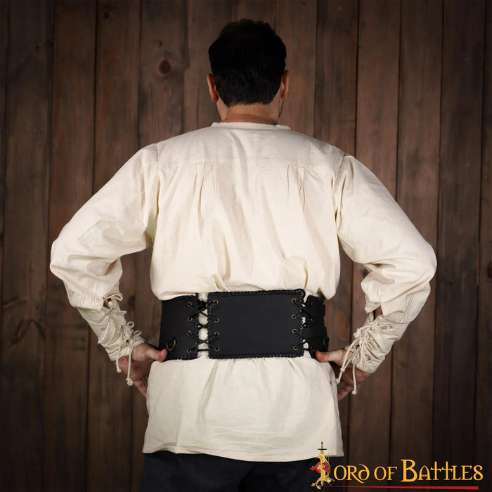 Brede Viking riem, zwart