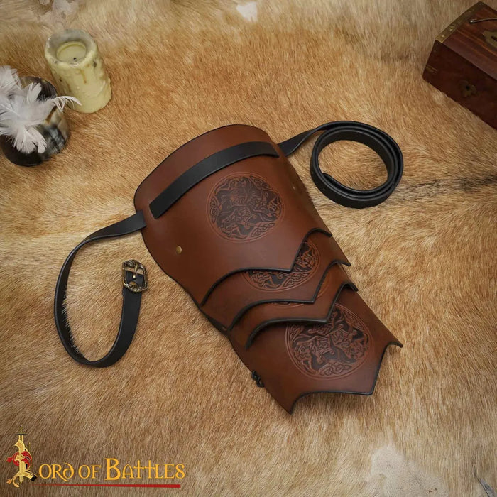 Leren pauldron Epona