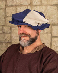 Landsknecht baret Jorg, zwart-creme