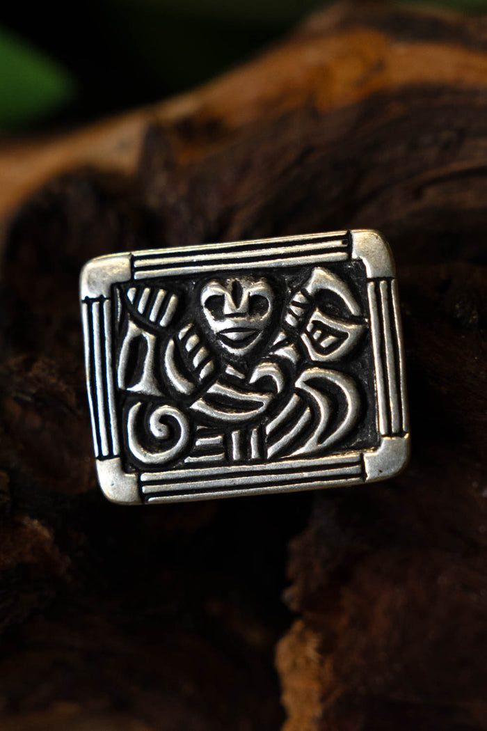 Viking bältesbeslag Adelsö, försilvrad