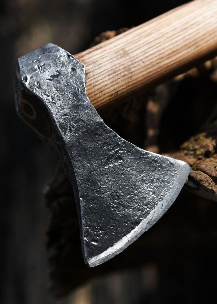 Vikingayxa, handsmitt stål, typ G, halvscharp