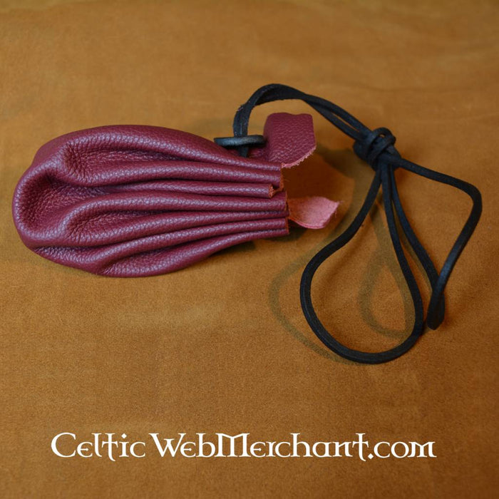 Weicher Lederbeutel, rot