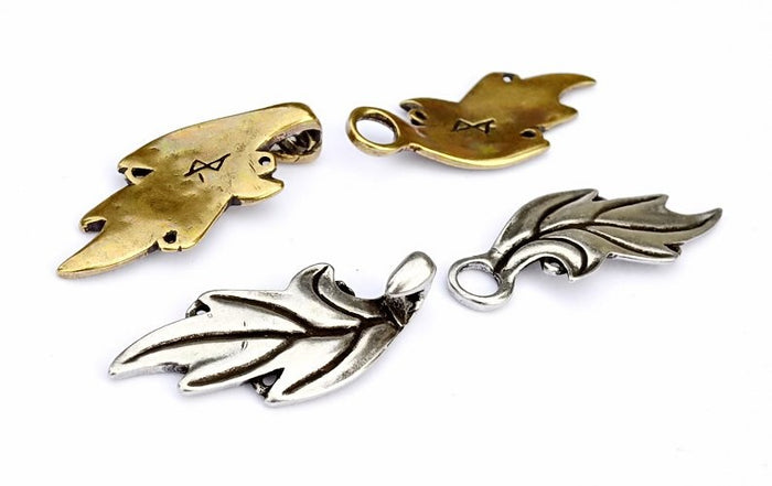 Elven cloak clasp, silvered bronze