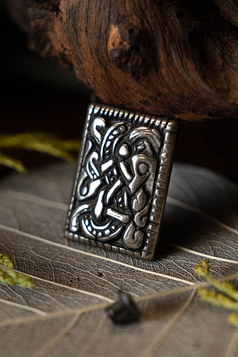 Herraje de cinturón vikingo Dinamarca, plateado