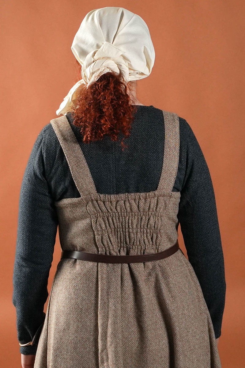 Pañuelo medieval para la cabeza, crema