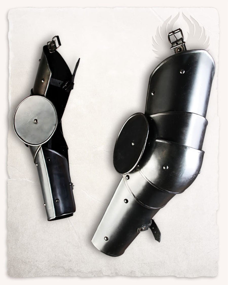 Vambraces Gustav, Armpanzer, schwarz, 1,2 mm