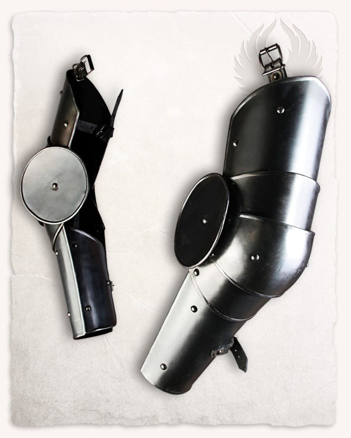 Vambraces Gustav, Armpanzer, schwarz, 1,2 mm