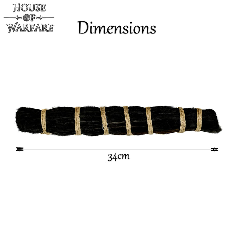 Hästtagel, svart, 34 cm