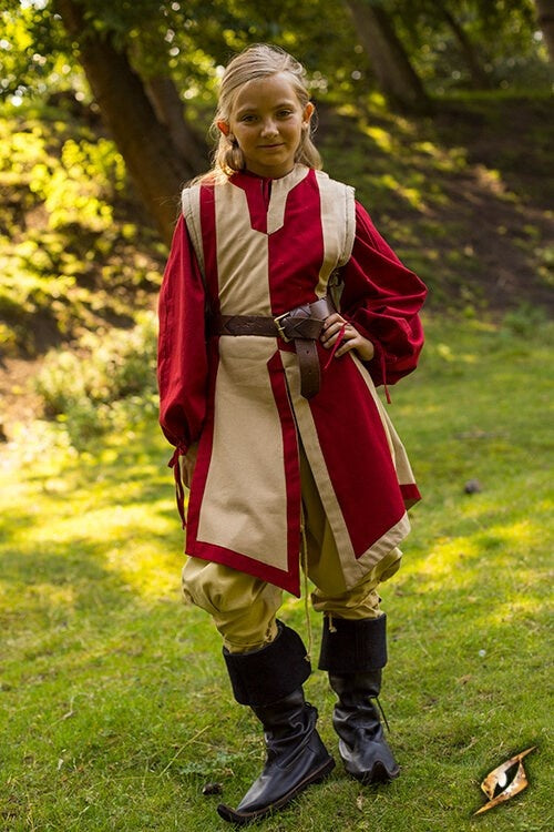 Wapenrok Geoffrey, beżowo-czerwony