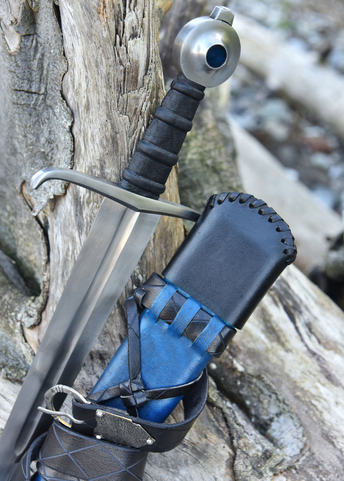 Castillon Schwert mit Scheide, 15. Jahrhundert, halbscharf