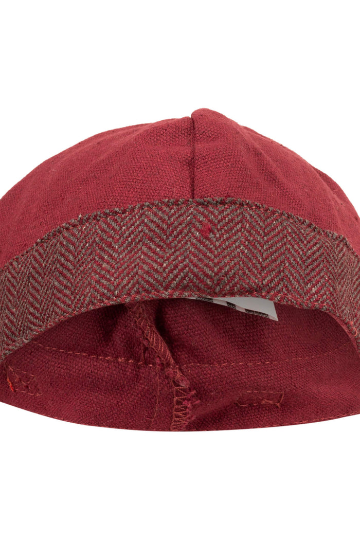 Bonnet viking Ivar, bordeaux rouge