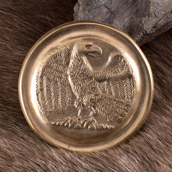 Römische Phalera Adler, goldfarben