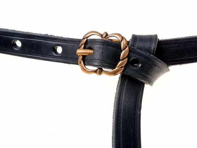 Cinturón medieval Neville, negro, 150 cm
