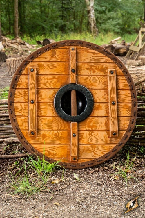 LARP shield Thegn, red, 70 cm