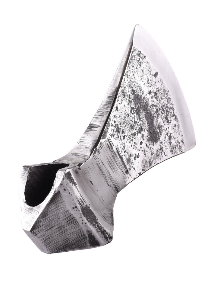 Lame de hache forgée à la main, ancienne, tranchant, semi-tranchante