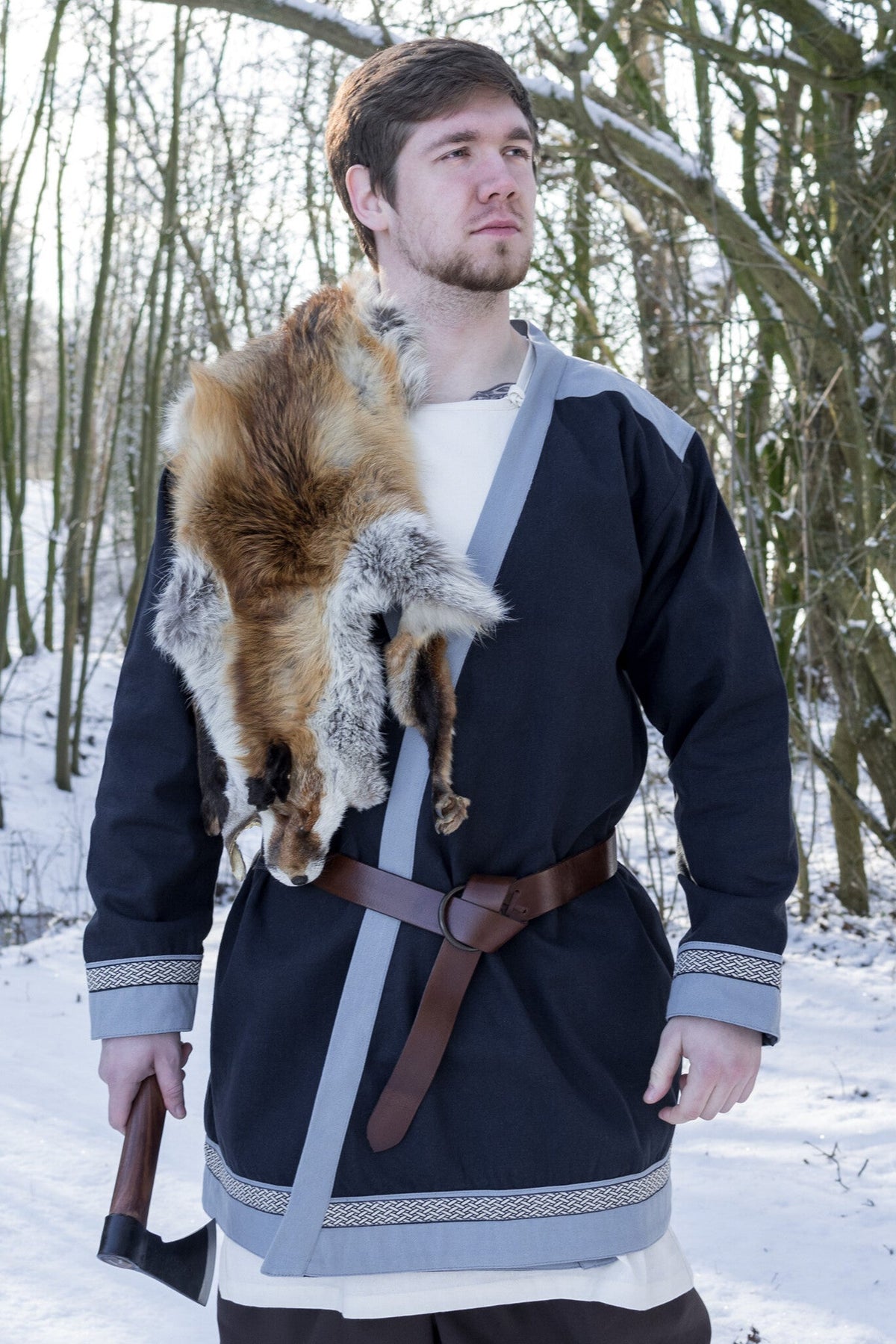 Caftan Njord medieval primitivo, azul