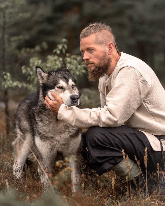 Tunika wikińska Hans, naturalna 