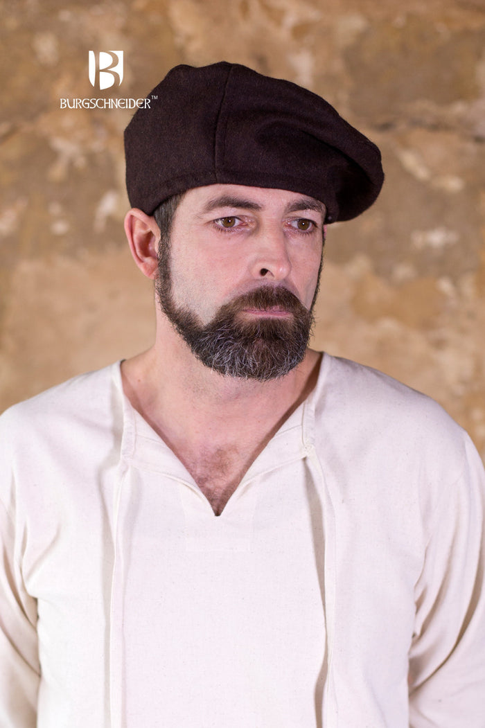 Béret Harald, brun, mélange de laine