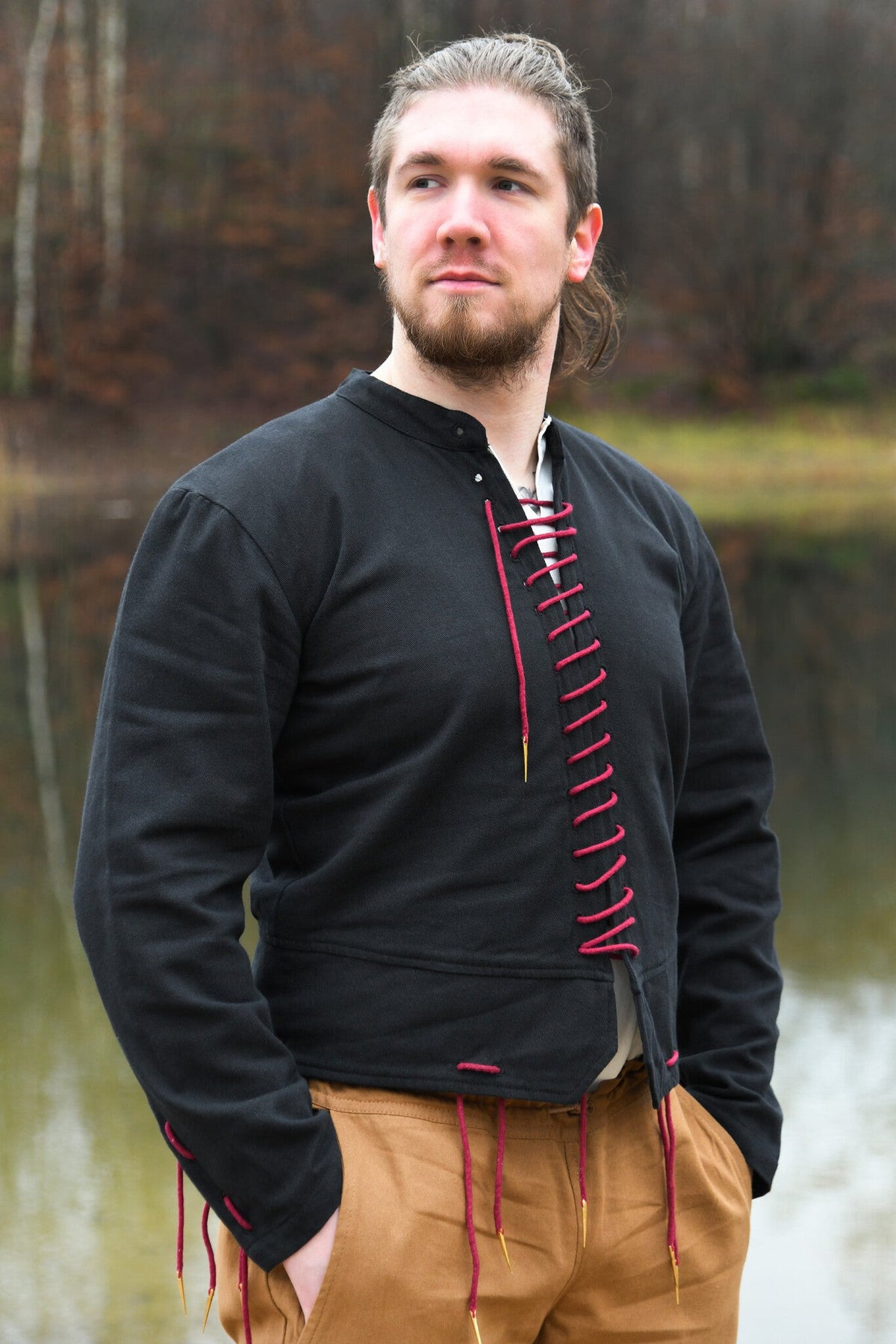 15th century arming doublet Bernhard, black