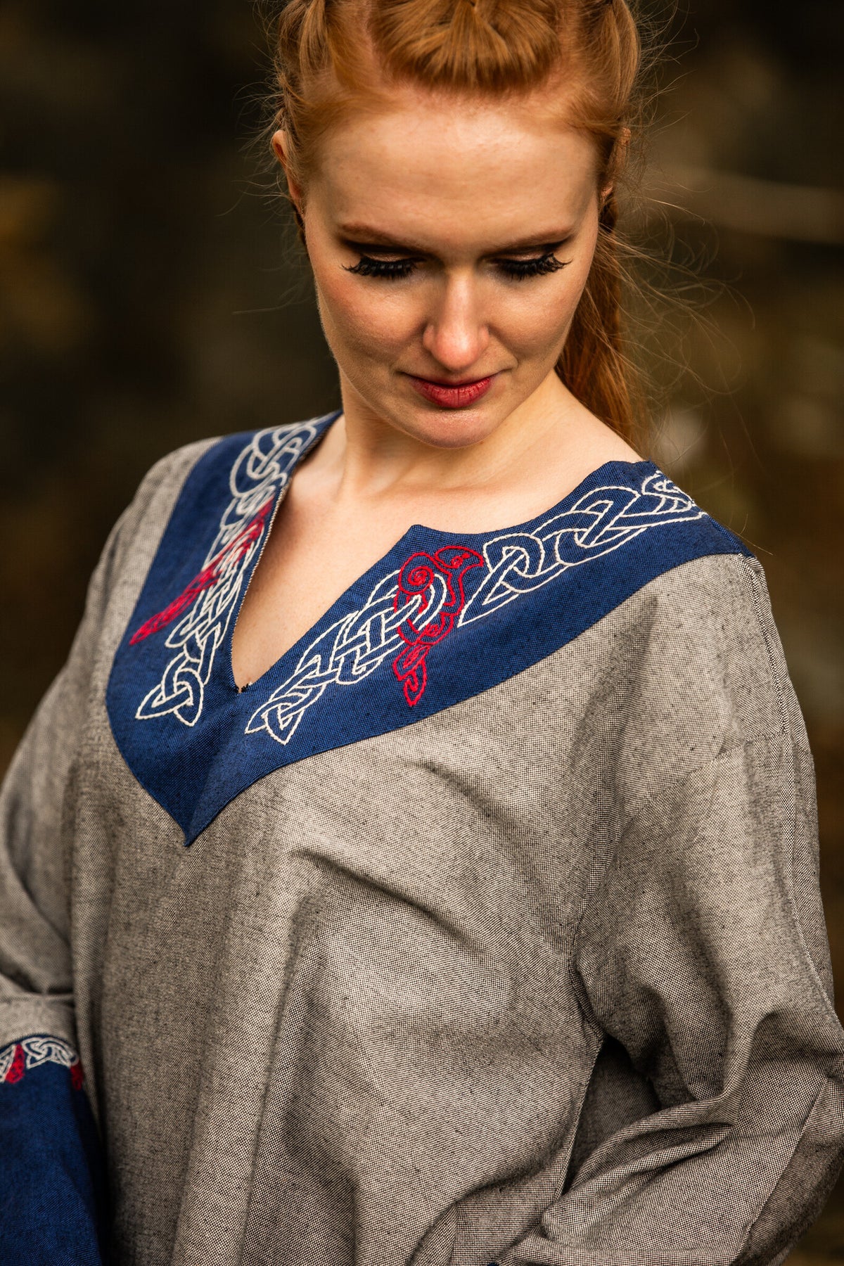 Wikińska tunika Haakon, szara