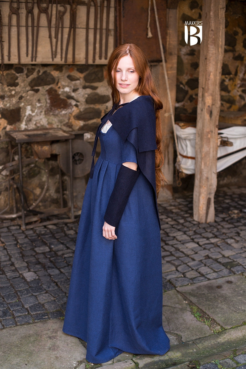 Fartuch Bertrude, niebieski