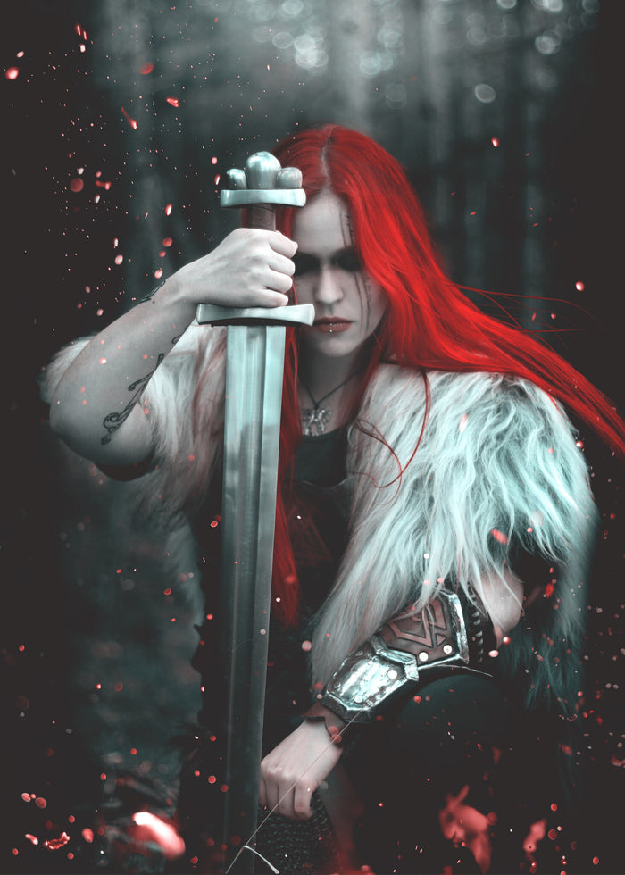 Spada vichinga del X secolo Petersen tipo S, smussata (pronta al combattimento)