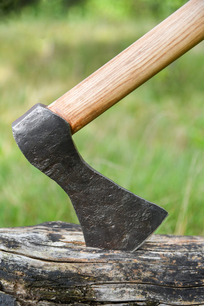 Viking axe, hand-forged steel, type A, semi-sharp