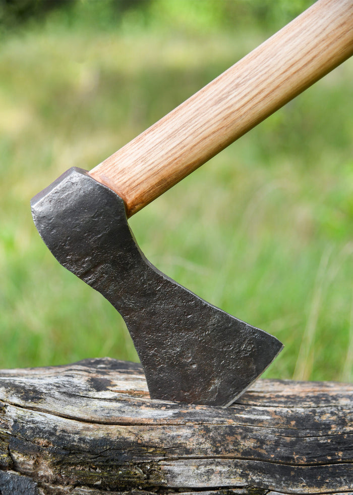 Vikingøks, håndssmidd stål, type A, halvskarp