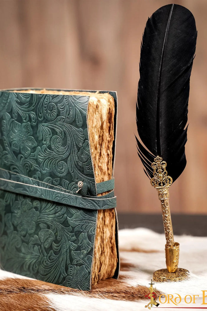 Läderbok fantasy, grön