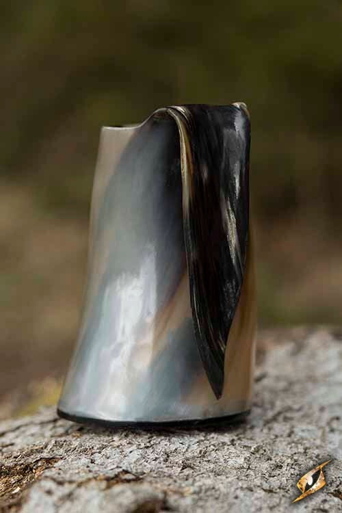 Hornmugg med handtag, 0,5 liter, ljus