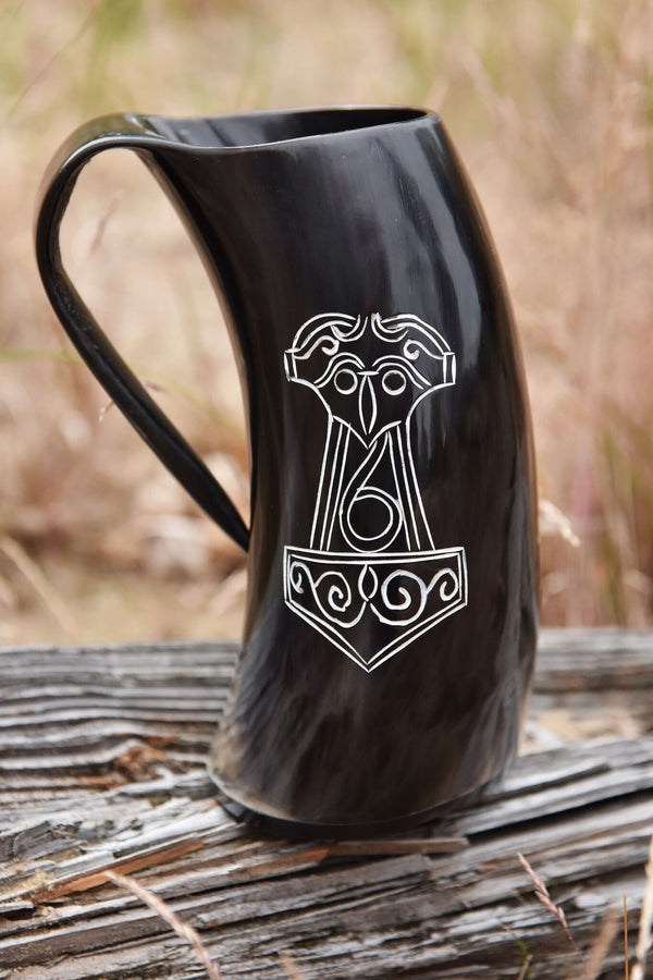 Hoornen beker Mjolnir, 650-1000 ml