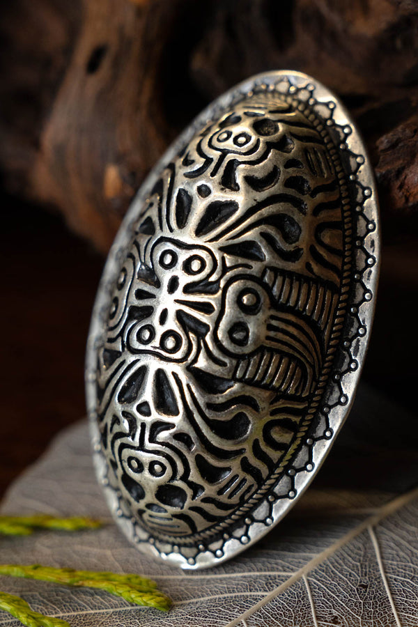 Broche tortue viking de Finlande, argentée, prix à l'unité