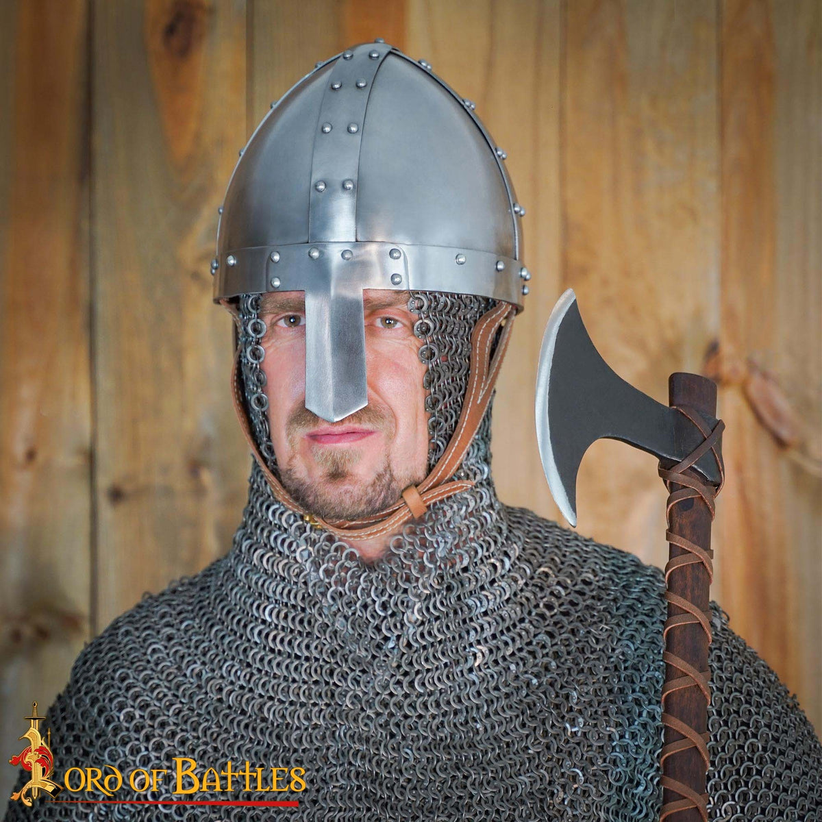 9th century spangenhelm, nasal type, 2 mm (battle-ready)