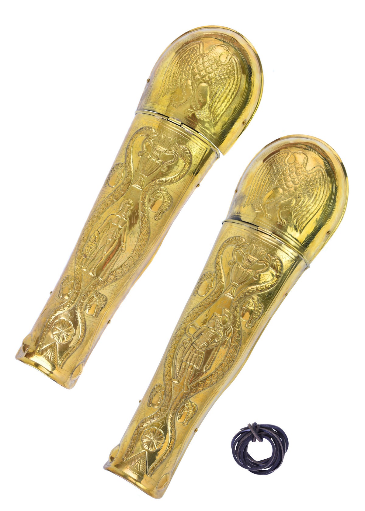 Pretorianska gardets benskenor, ocrae, mässing, 1–1,2 mm