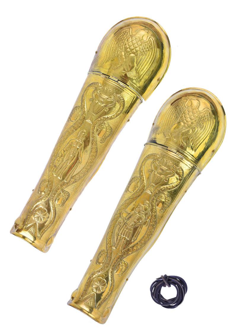 Prätorianergarde Schienbeinschützer, Ocreae, Messing, 1–1,2 mm