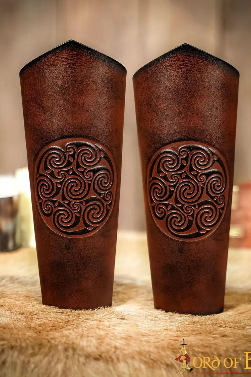 Leather bracers Ingalvur, long